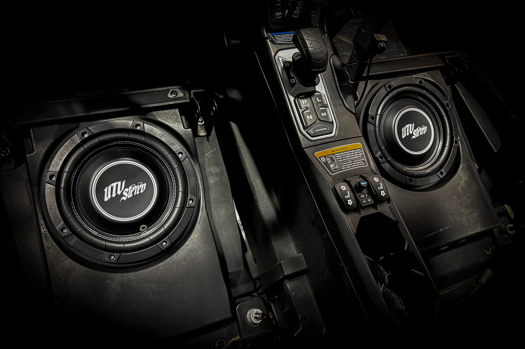 Can-Am® Maverick R 10" Front Driver Subwoofer Enclosure (4-SEAT MODELS) – Unloaded | UTVS-R-ENC-DRIVER-4F