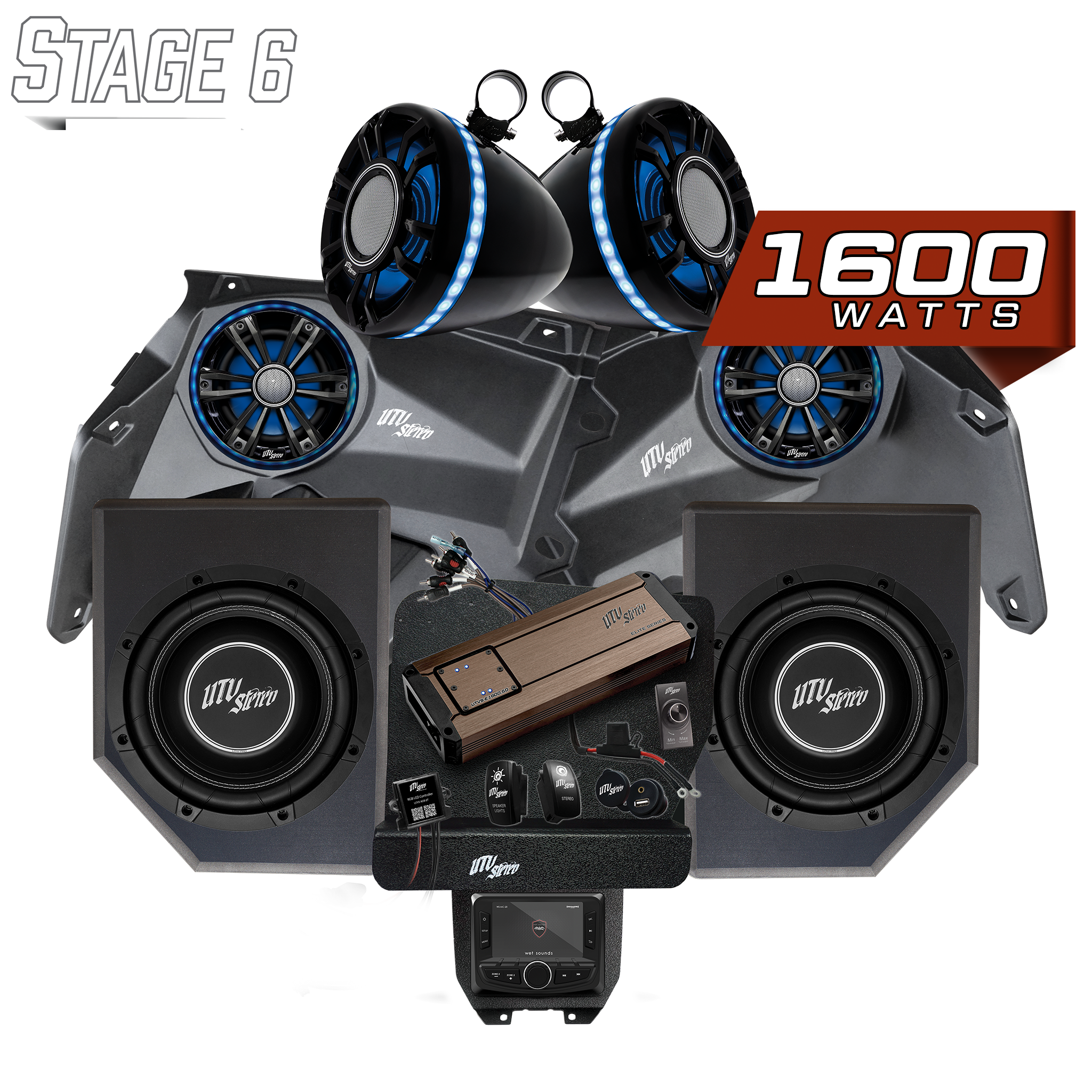 Can-Am® X3 Elite Series Stage 6 Stereo Kit | UTVS-X3-S6-E