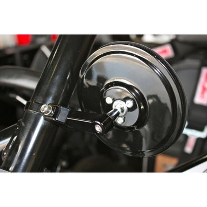 5.0" Round CONVEX GLASS Billet Arm Side Mirror