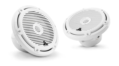 JL Audio 7.7-inch (196 mm) Marine Coaxial Speakers, Gloss White Classic Grilles