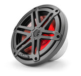 JL Audio 7.7-inch (196 mm) Marine Coaxial Speakers, Gray Metallic Sport Grilles with RGB LED Lighting