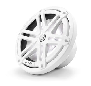 JL Audio 7.7-inch (196 mm) Marine Coaxial Speakers, White Sport Grilles with RGB LED Lighting