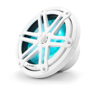 JL Audio 7.7-inch (196 mm) Marine Coaxial Speakers, White Sport Grilles with RGB LED Lighting