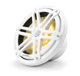 JL Audio 7.7-inch (196 mm) Marine Coaxial Speakers, White Sport Grilles with RGB LED Lighting