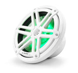 JL Audio 7.7-inch (196 mm) Marine Coaxial Speakers, White Sport Grilles with RGB LED Lighting