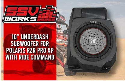 Polaris RZR Pro XP / PRO R  Under Dash 10in Subwoofer Enclosure for Ride Command