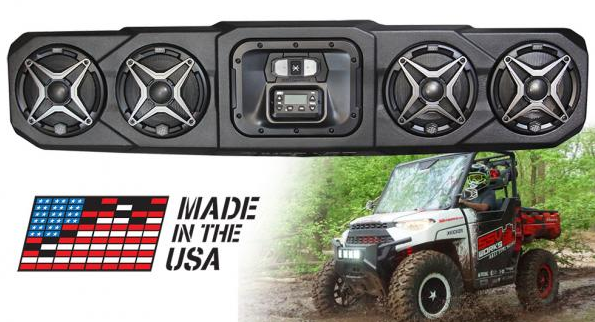 SSV Works WP3-RG34O4 - POLARIS RANGER BLUETOOTH 4 SPEAKER OVERHEAD WEATHER PROOF SOUND BAR