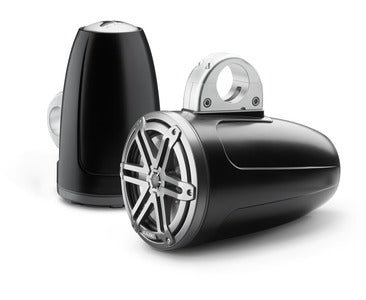 JL Audio 7.7-inch (196 mm) Enclosed Tower Coaxial System, Satin Black Enclosure, Gunmetal Sport Grille