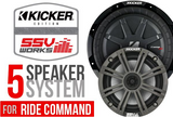 2019+ Polaris RZR Complete Kicker 5-Speaker Plug-&-Play System for Ride Command machines
